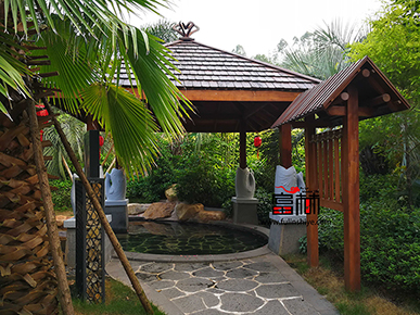 Mid-mountain Hot Spring Pool and Pavilion